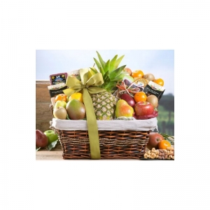Tropical Fruit and Cheese Gift Basket