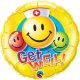 Get Well Smiley Face Balloons