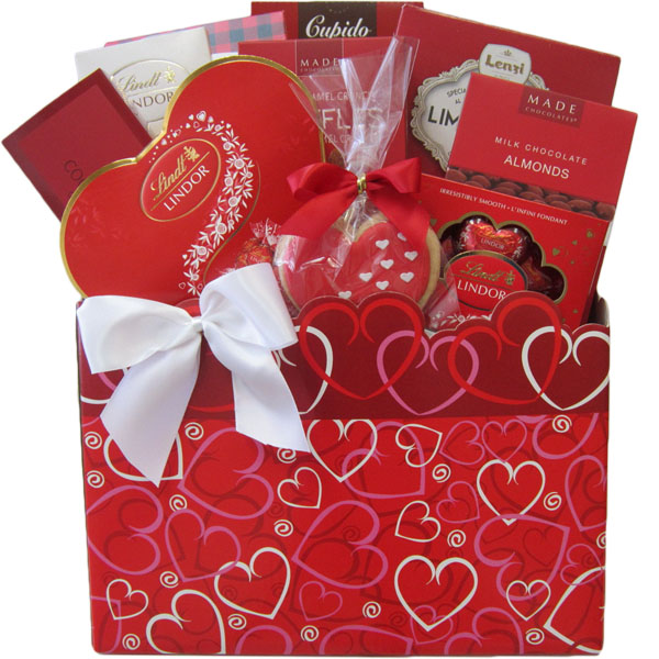 Premium Valentine Caramel Apple Gift Basket