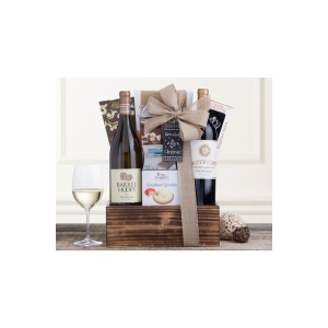 Panier-cadeau Eastpoint Cabernet and Barrel Hoops Chardonnay