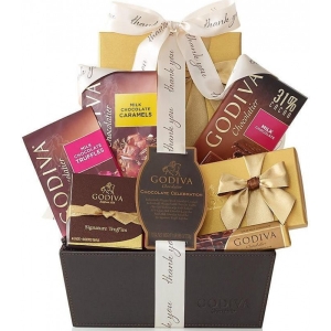 Panier de remerciement de célébration au chocolat Godiva