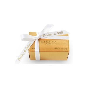 Godiva® Gold Ballotin - White Ribbon 2pc - (Set of 12)